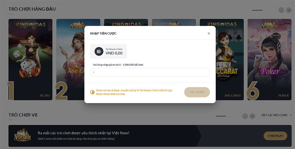 Chơi xóc đĩa online trực tuyến 1